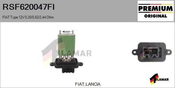 FLAMAR RSF620047FI - Съпротивление, вентилатор за вътрешно пространство vvparts.bg