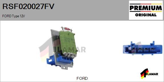 FLAMAR RSF020027FV - Съпротивление, вентилатор за вътрешно пространство vvparts.bg