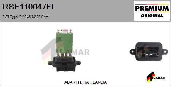 FLAMAR RSF110047FI - Съпротивление, вентилатор за вътрешно пространство vvparts.bg