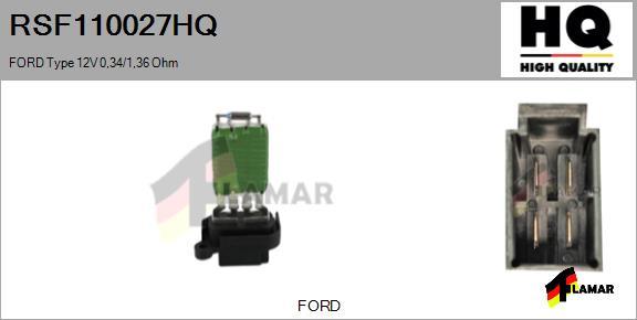 FLAMAR RSF110027HQ - Съпротивление, вентилатор за вътрешно пространство vvparts.bg