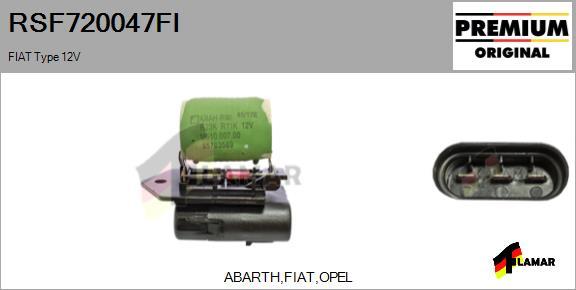 FLAMAR RSF720047FI - Резистор, електромотор-вентилатор охлаждане vvparts.bg