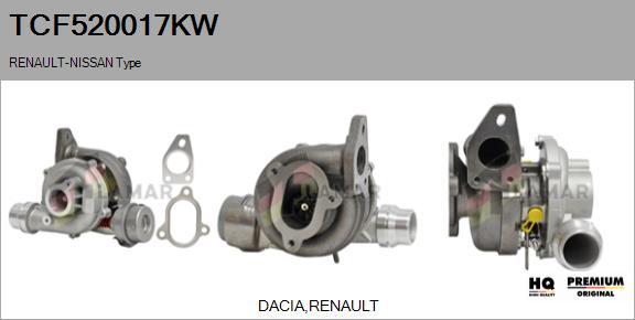 FLAMAR TCF520017KW - Турбина, принудително пълнене с въздух vvparts.bg