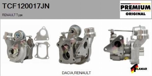 FLAMAR TCF120017JN - Турбина, принудително пълнене с въздух vvparts.bg