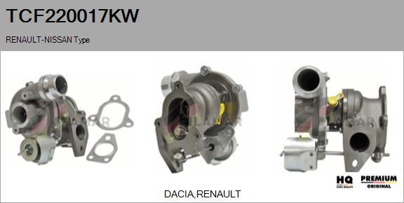 FLAMAR TCF220017KW - Турбина, принудително пълнене с въздух vvparts.bg