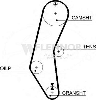 Flennor 4907 - Ангренажен ремък vvparts.bg
