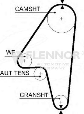 Flennor 4486V - Ангренажен ремък vvparts.bg