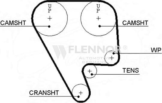 Flennor 4238V - Ангренажен ремък vvparts.bg