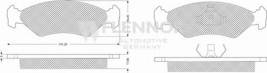 Flennor FB210153 - Комплект спирачно феродо, дискови спирачки vvparts.bg