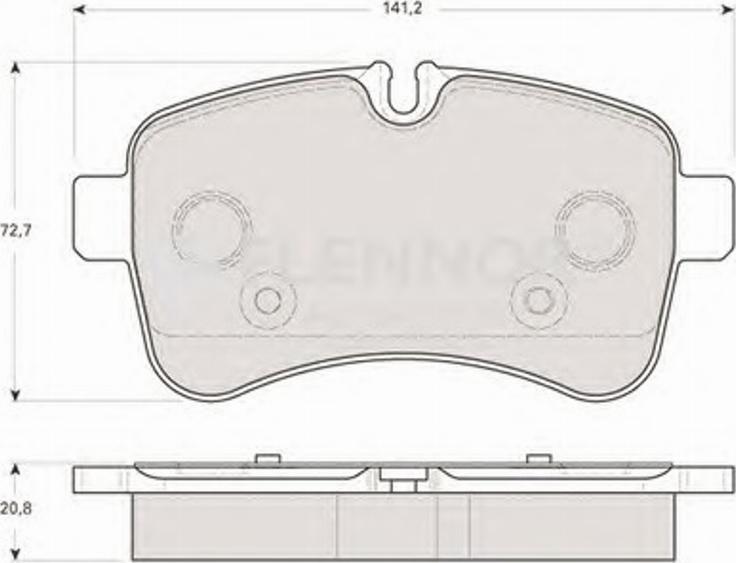 Flennor FB210771 - Комплект спирачно феродо, дискови спирачки vvparts.bg