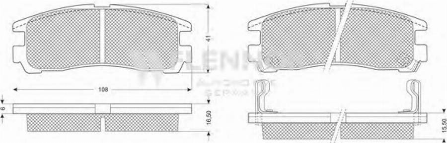 Flennor FB211158 - Комплект спирачно феродо, дискови спирачки vvparts.bg