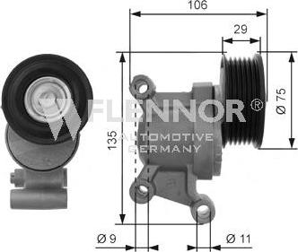 Flennor FS99462 - Паразитна / водеща ролка, пистов ремък vvparts.bg