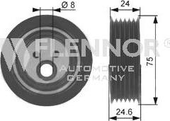 Flennor FS25908 - Паразитна / водеща ролка, пистов ремък vvparts.bg