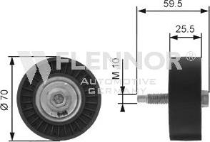 Flennor FU99379 - Паразитна / водеща ролка, пистов ремък vvparts.bg