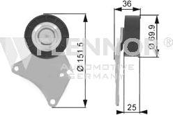 Flennor FU22916 - Паразитна / водеща ролка, пистов ремък vvparts.bg