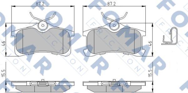 FOMAR Friction FO 992581 - Комплект спирачно феродо, дискови спирачки vvparts.bg