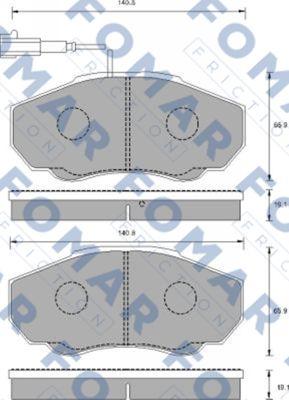 FOMAR Friction FO 909781 - Комплект спирачно феродо, дискови спирачки vvparts.bg