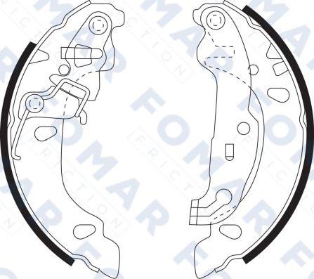 FOMAR Friction FO 9097 - Комплект спирачна челюст vvparts.bg