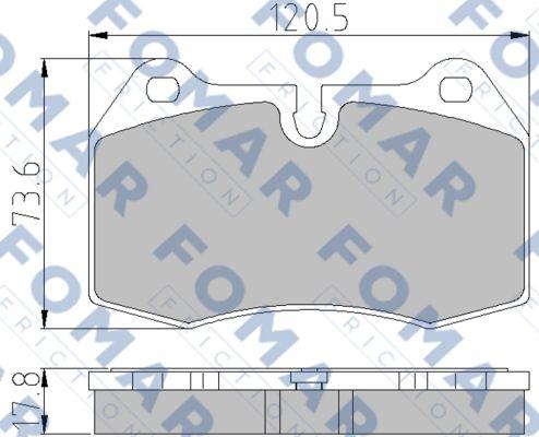 FOMAR Friction FO 904981 - Комплект спирачно феродо, дискови спирачки vvparts.bg