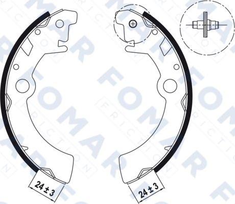 FOMAR Friction FO 9049 - Комплект спирачна челюст vvparts.bg