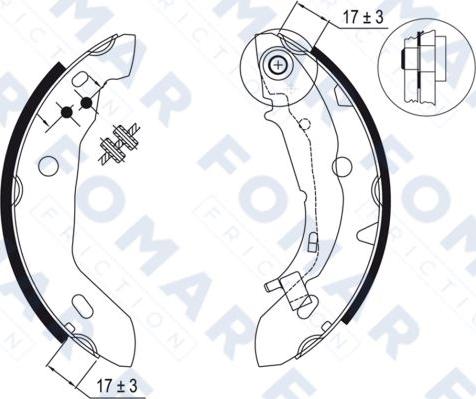 FOMAR Friction FO 9045 - Комплект спирачна челюст vvparts.bg