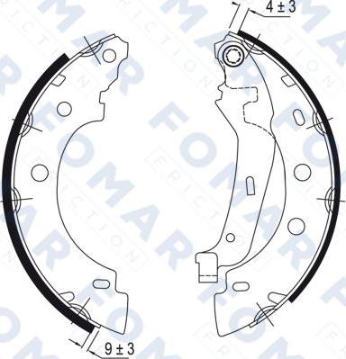 FOMAR Friction FO 9046 - Комплект спирачна челюст vvparts.bg