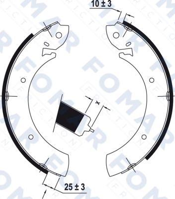 FOMAR Friction FO 9041 - Комплект спирачна челюст vvparts.bg