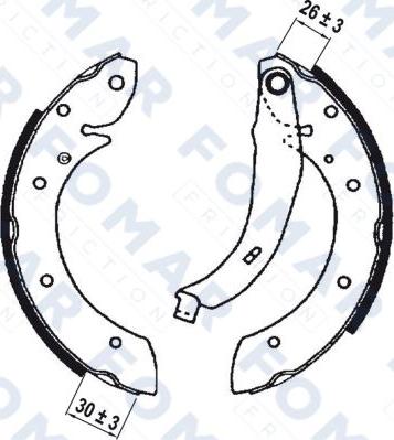 FOMAR Friction FO 9043 - Комплект спирачна челюст vvparts.bg