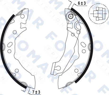 FOMAR Friction FO 9042 - Комплект спирачна челюст vvparts.bg