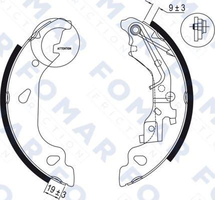 FOMAR Friction FO 9056 - Комплект спирачна челюст vvparts.bg