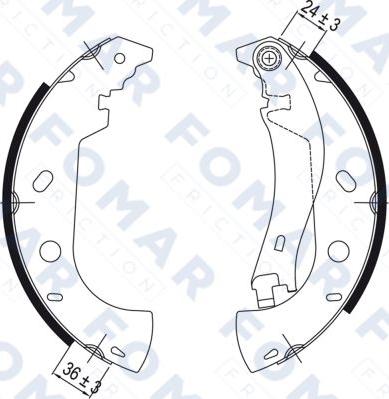 FOMAR Friction FO 9050 - Комплект спирачна челюст vvparts.bg