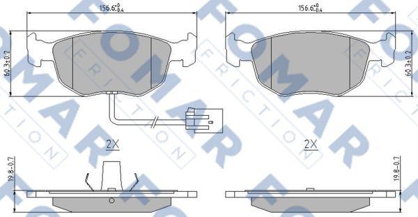 FOMAR Friction FO 905181 - Комплект спирачно феродо, дискови спирачки vvparts.bg