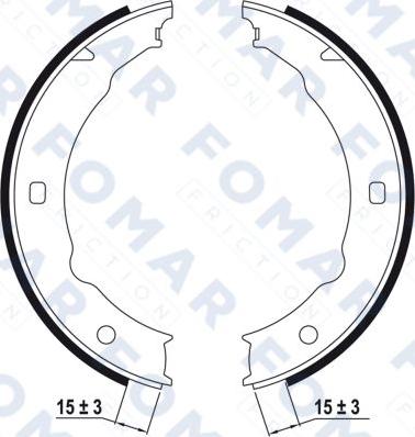 FOMAR Friction FO 9057 - Комплект спирачна челюст vvparts.bg