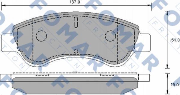 FOMAR Friction FO 906181 - Комплект спирачно феродо, дискови спирачки vvparts.bg