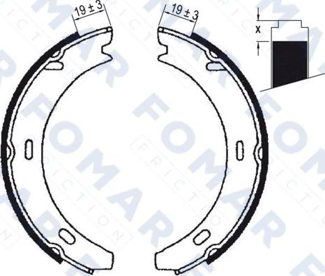 FOMAR Friction FO 9017 - Комплект спирачна челюст vvparts.bg