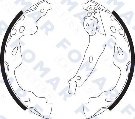 FOMAR Friction FO 9086 - Комплект спирачна челюст vvparts.bg