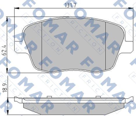 FOMAR Friction FO 908081 - Комплект спирачно феродо, дискови спирачки vvparts.bg