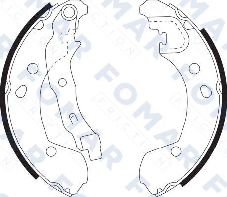 FOMAR Friction FO 9088 - Комплект спирачна челюст vvparts.bg