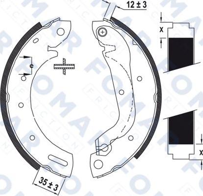 FOMAR Friction FO 9036 - Комплект спирачна челюст vvparts.bg