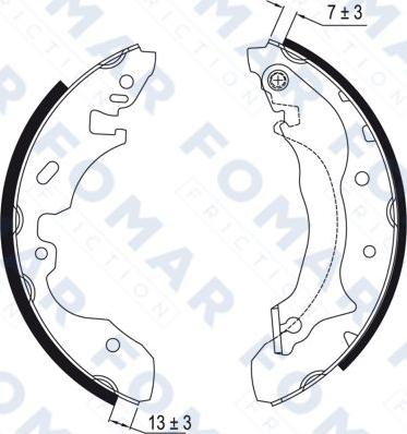 FOMAR Friction FO 9025 - Комплект спирачна челюст vvparts.bg