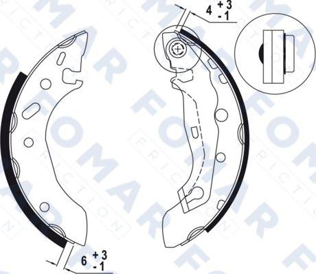 FOMAR Friction FO 9023 - Комплект спирачна челюст vvparts.bg