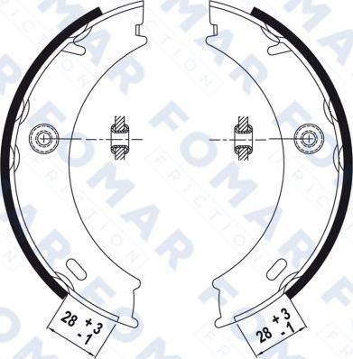 FOMAR Friction FO 9022 - Комплект спирачна челюст vvparts.bg