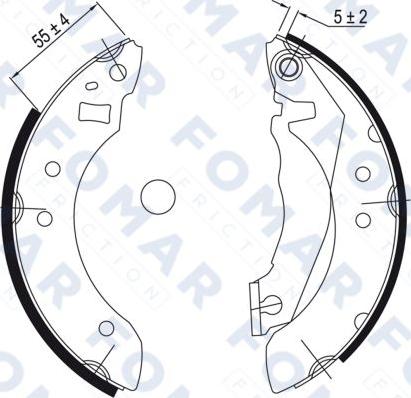 FOMAR Friction FO 9027 - Комплект спирачна челюст vvparts.bg