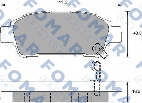 FOMAR Friction FO 907481 - Комплект спирачно феродо, дискови спирачки vvparts.bg