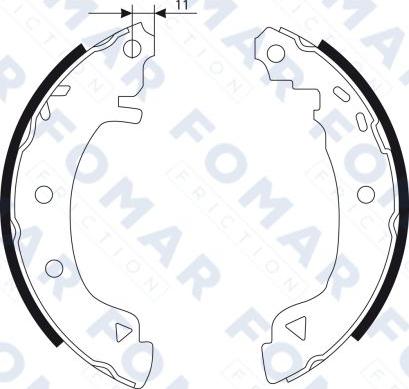 FOMAR Friction FO 9076 - Комплект спирачна челюст vvparts.bg