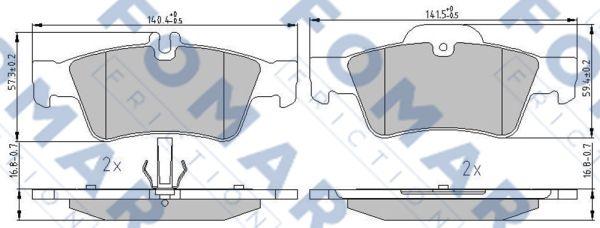 FOMAR Friction FO 914481 - Комплект спирачно феродо, дискови спирачки vvparts.bg