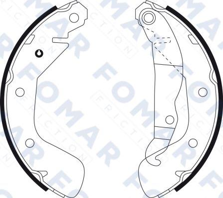 FOMAR Friction FO 9102 - Комплект спирачна челюст vvparts.bg