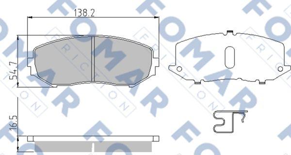 FOMAR Friction FO 939381 - Комплект спирачно феродо, дискови спирачки vvparts.bg