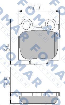 FOMAR Friction FO 934481 - Комплект спирачно феродо, дискови спирачки vvparts.bg