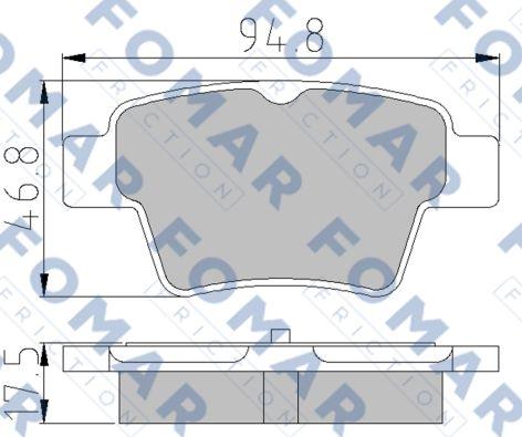 FOMAR Friction FO 930581 - Комплект спирачно феродо, дискови спирачки vvparts.bg