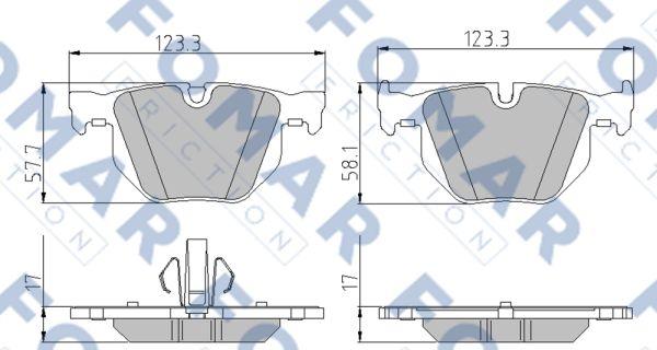 FOMAR Friction FO 930181 - Комплект спирачно феродо, дискови спирачки vvparts.bg